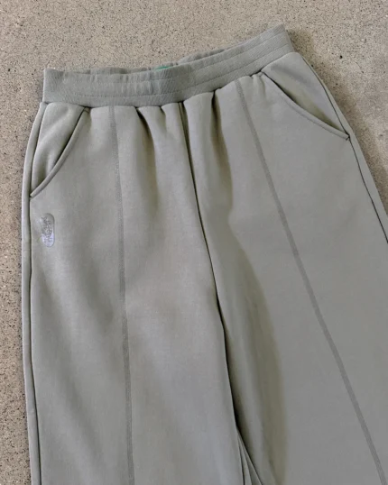 OLIVE PANELLED TRACK PANTS