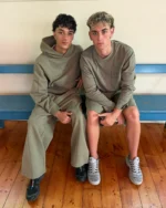 OLIVE PANELLED TRACK PANTS