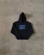 Push Pull Blue Double “P” Panelled Hoodie