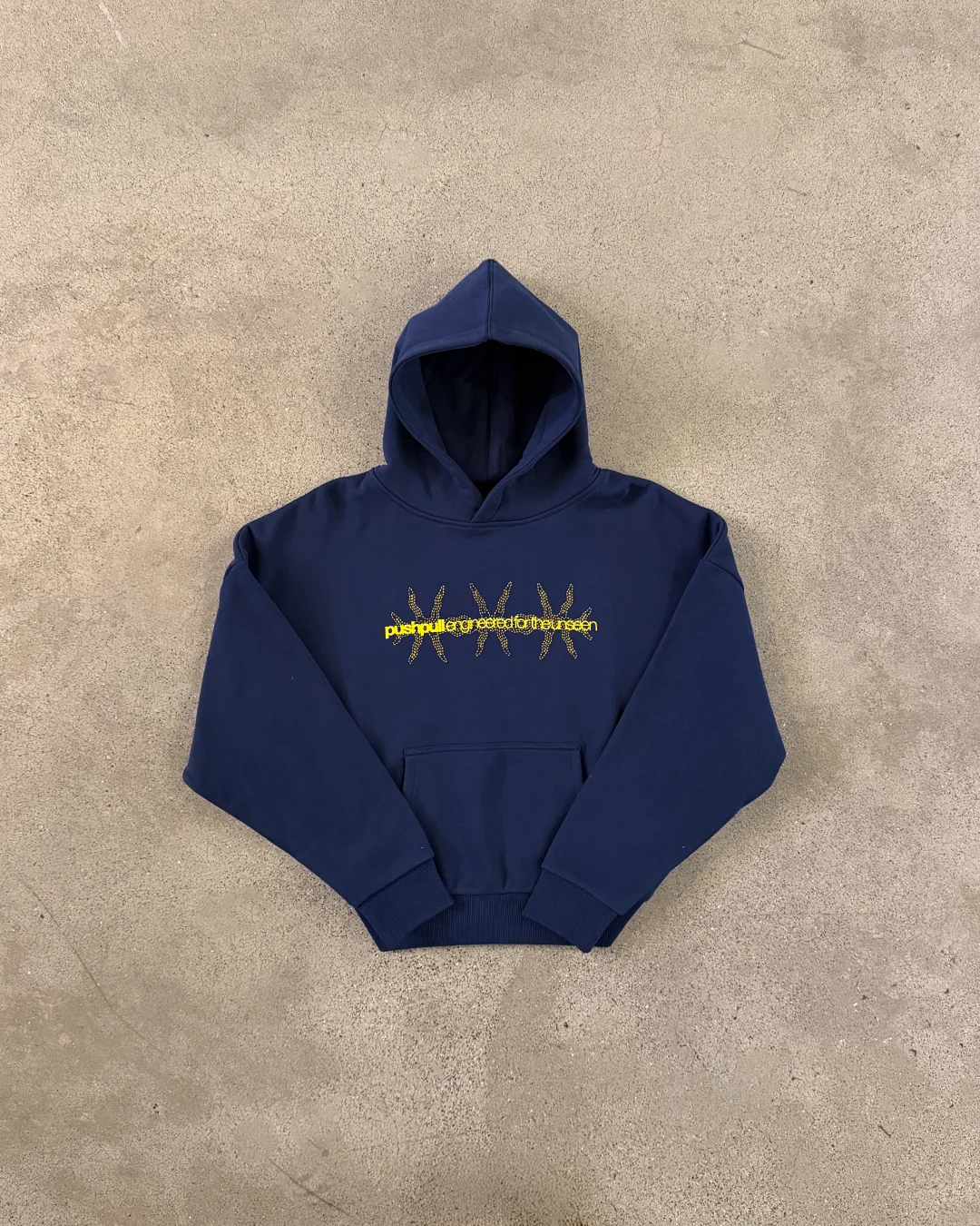 NAVY BARB WIRE HOODIE NAVY BARB WIRE HOODIE